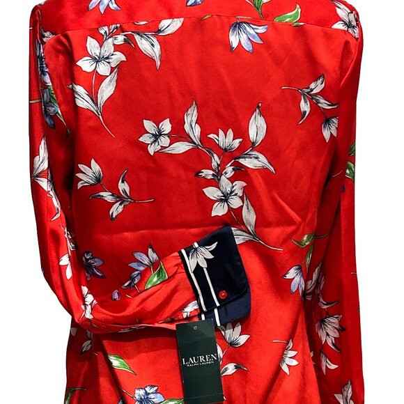 Lauren Ralph Lauren Red Floral Shirt - Picture 2 of 2